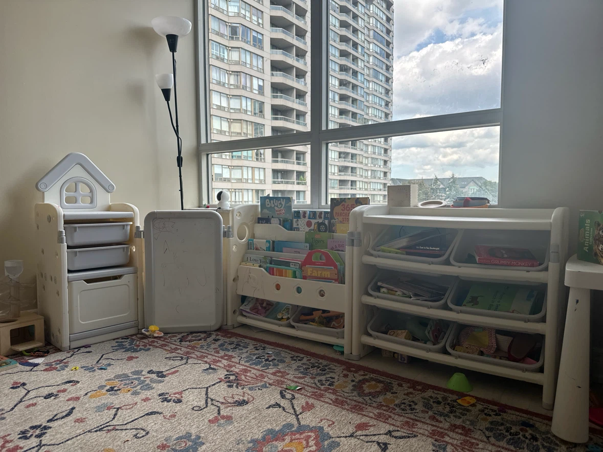 Kids Toy Storage Organizer with Bookshelf and Whiteboard - photo 2