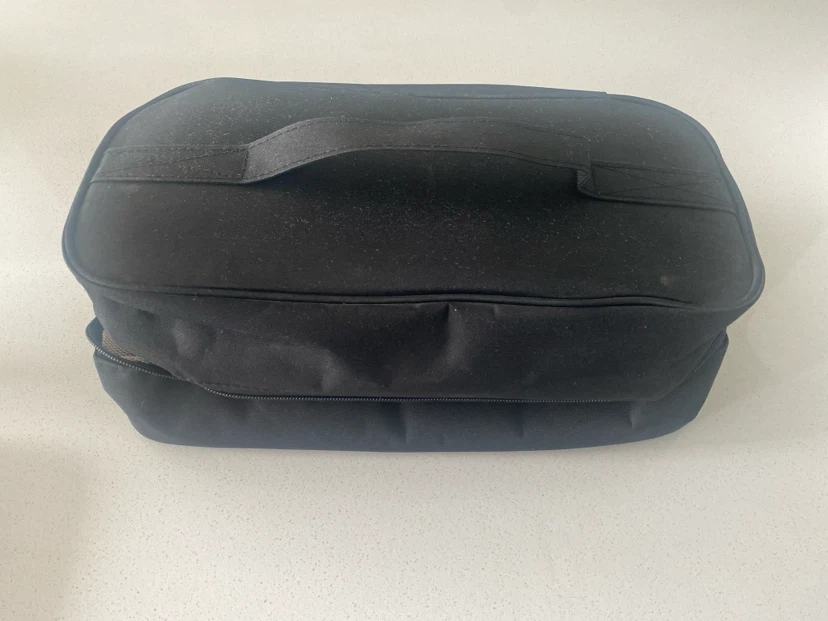 Black Hanging Toiletry Bag with Multiple Compartments