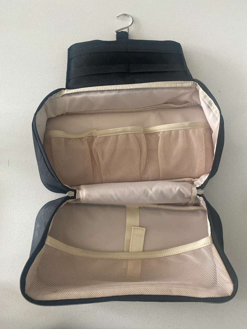 Black Hanging Toiletry Bag with Multiple Compartments - photo 4