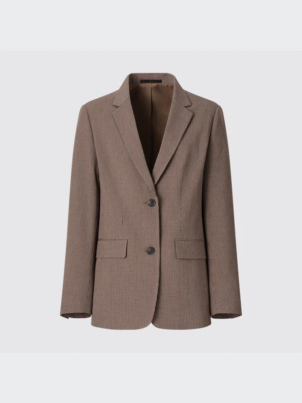 Uniqlo Women’s Plaid Brown Blazer