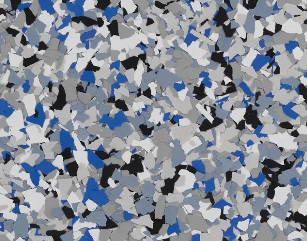 Garage Floor Epoxy Decorative Flakes - Blue/Grey/Black - photo 2