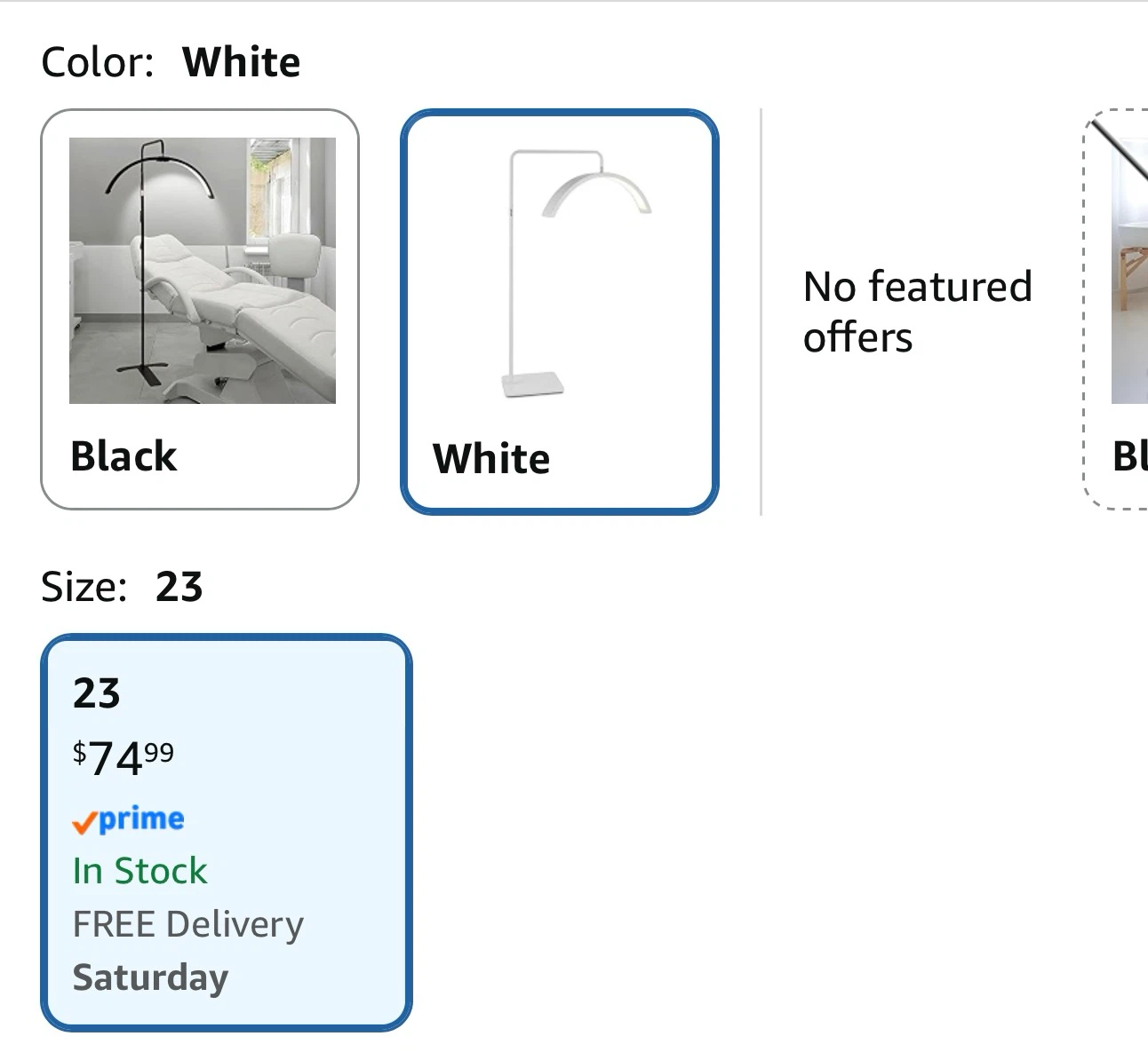 Hi_friend 23" LED Half Moon Lash Lamp in White - photo 2