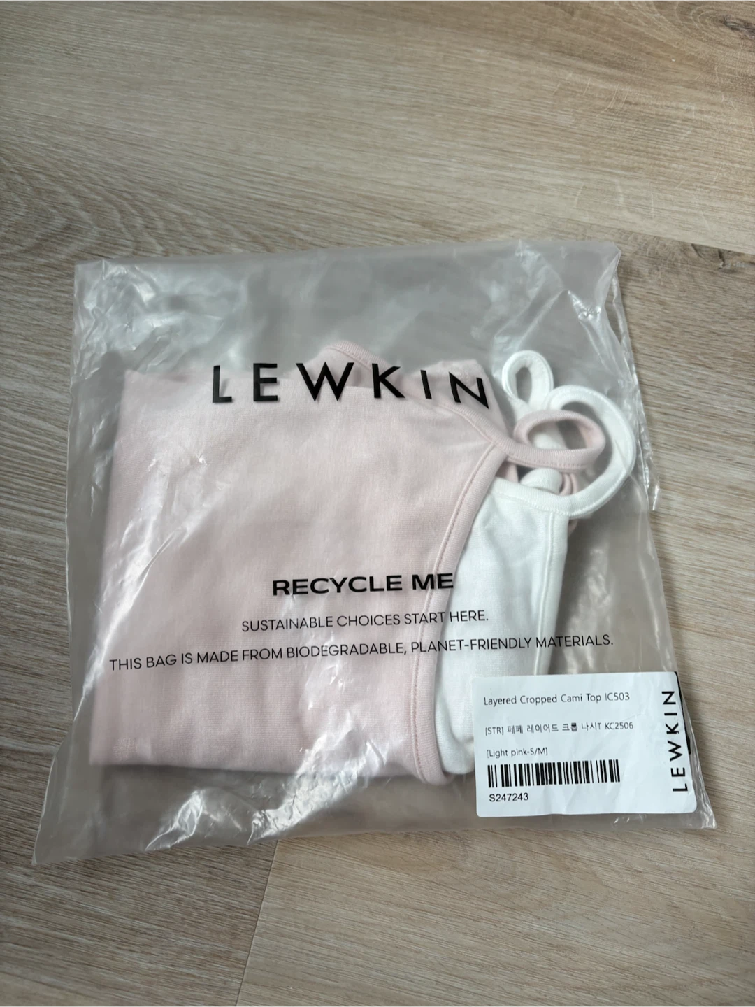 Lewkin Layered Cropped Cami Top Light Pink - photo 2