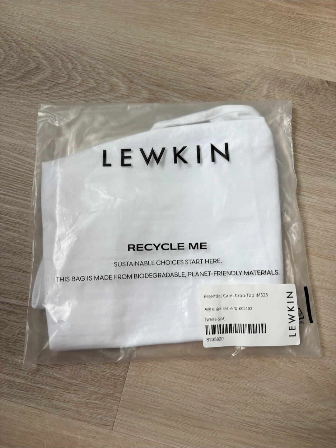 LEWKIN Essential Cami Crop Top - White - photo 2