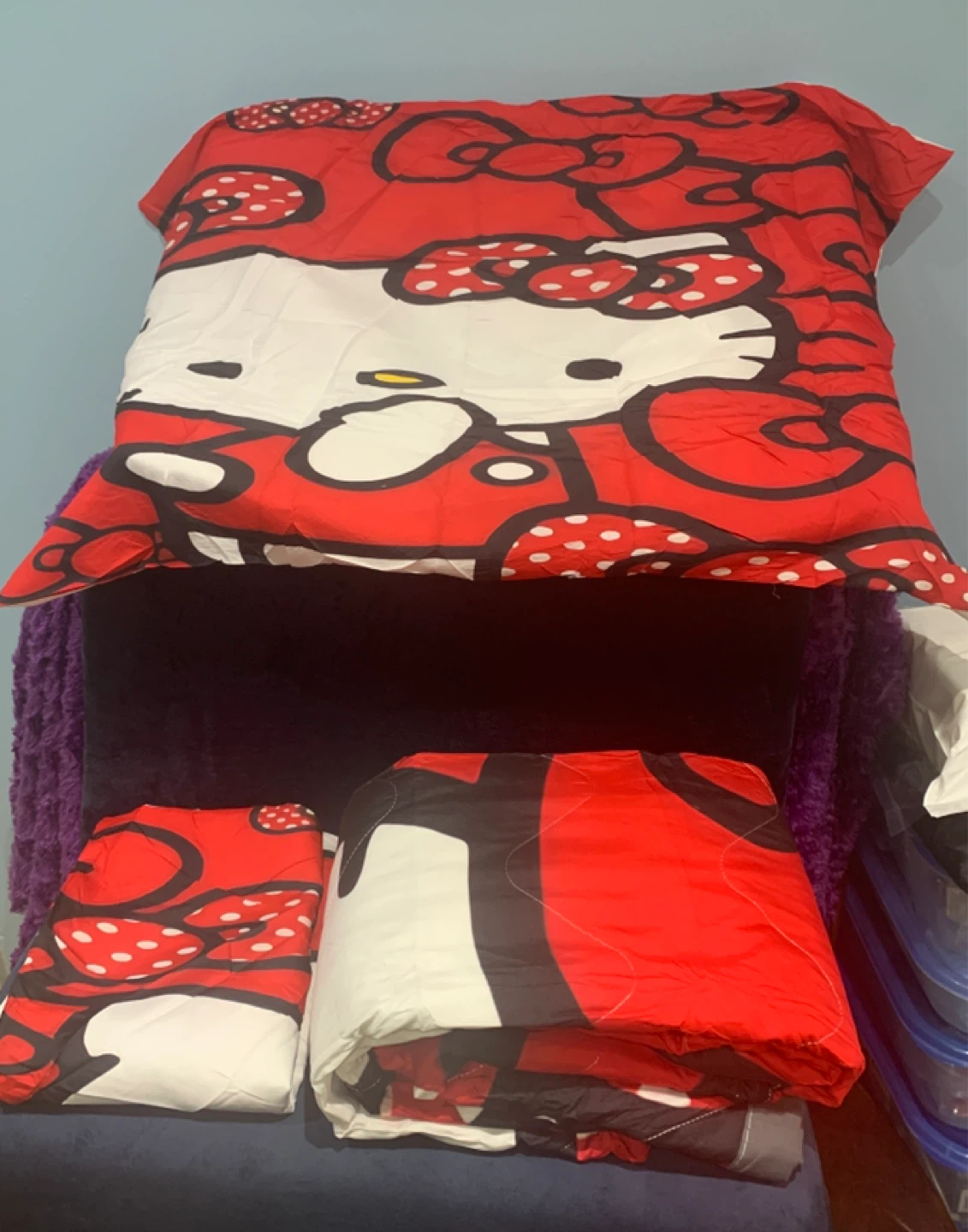 Hello Kitty Quilted  Bedding Set 80 x 85