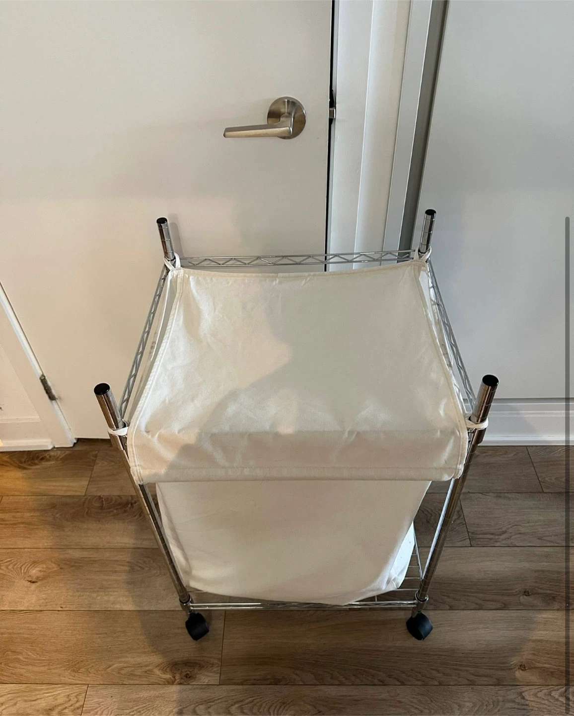 Rolling Laundry Hamper with Metal Frame