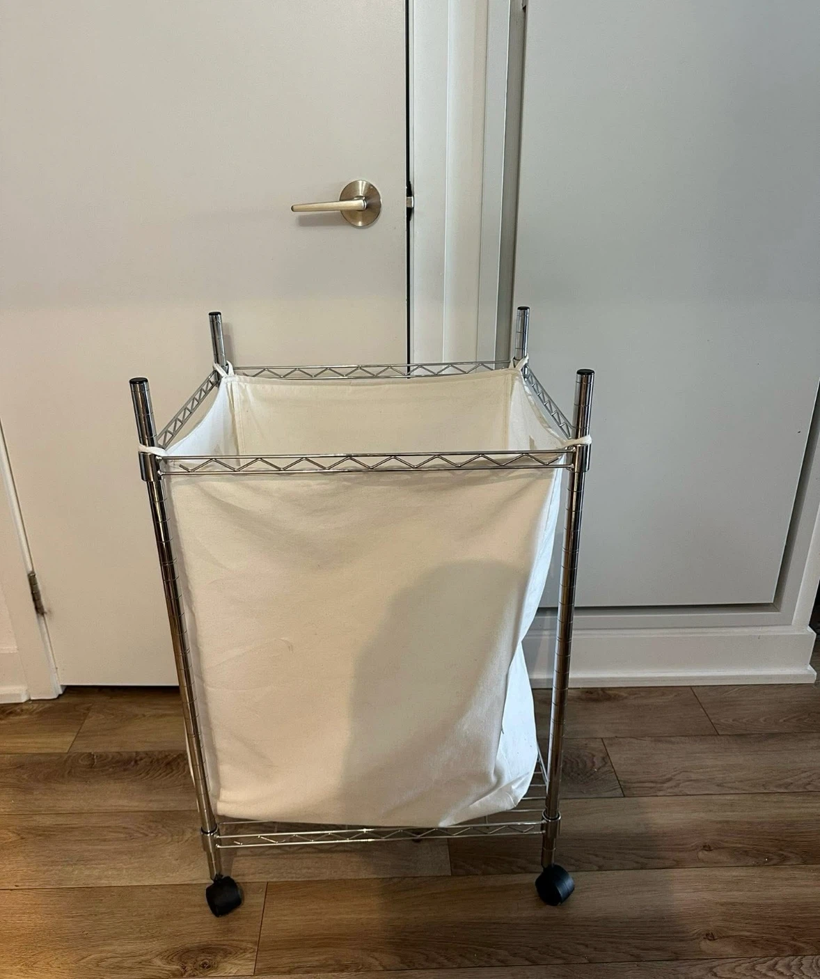 Rolling Laundry Hamper with Metal Frame - photo 2