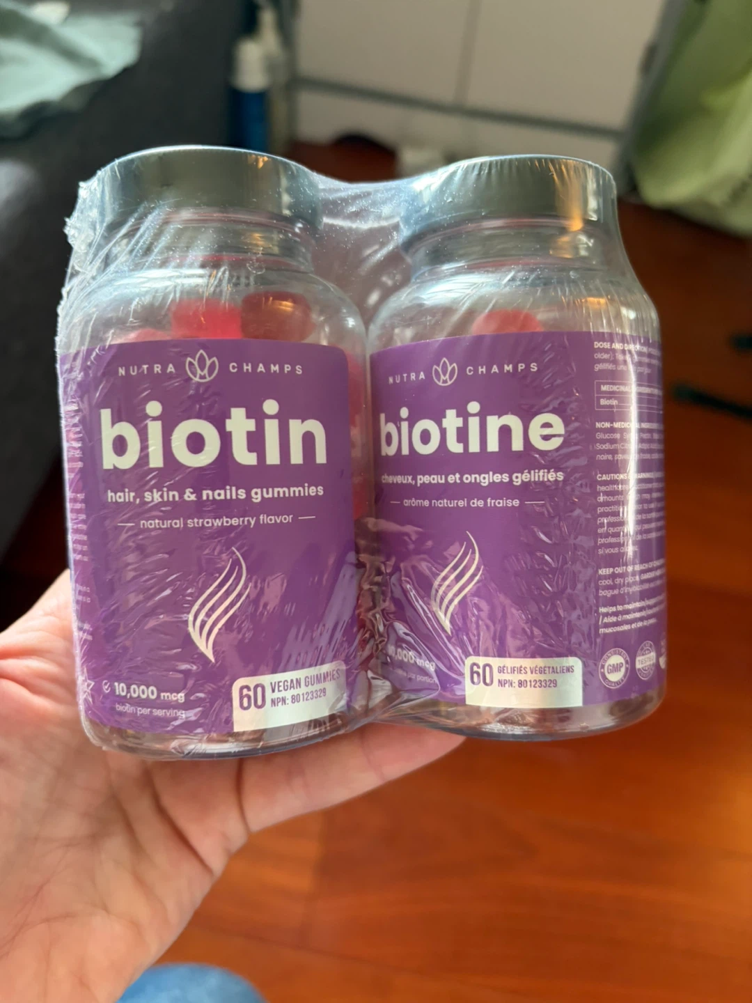 NutraChamps Biotin Hair, Skin & Nails Gummies (2 Pack)