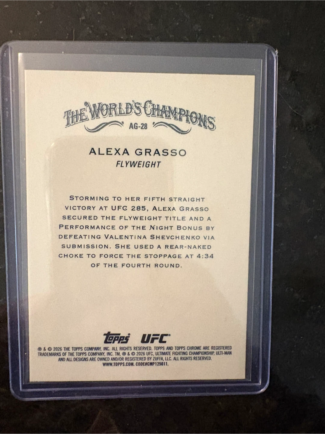 2025 Topps Allen & Ginter UFC Alexa Grasso Card - photo 2