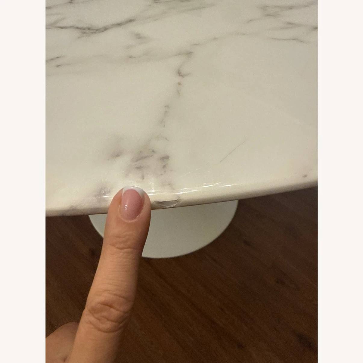 Round Marble Top Pedestal Dining Table - photo 5