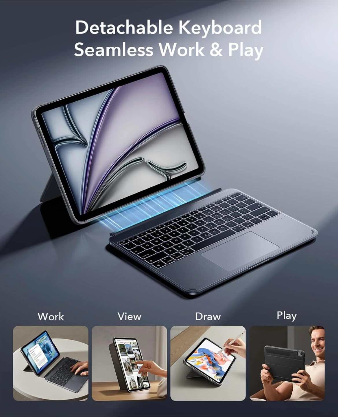 ESR Shift Detachable Keyboard Case for iPad Air 13" (2024-2026)