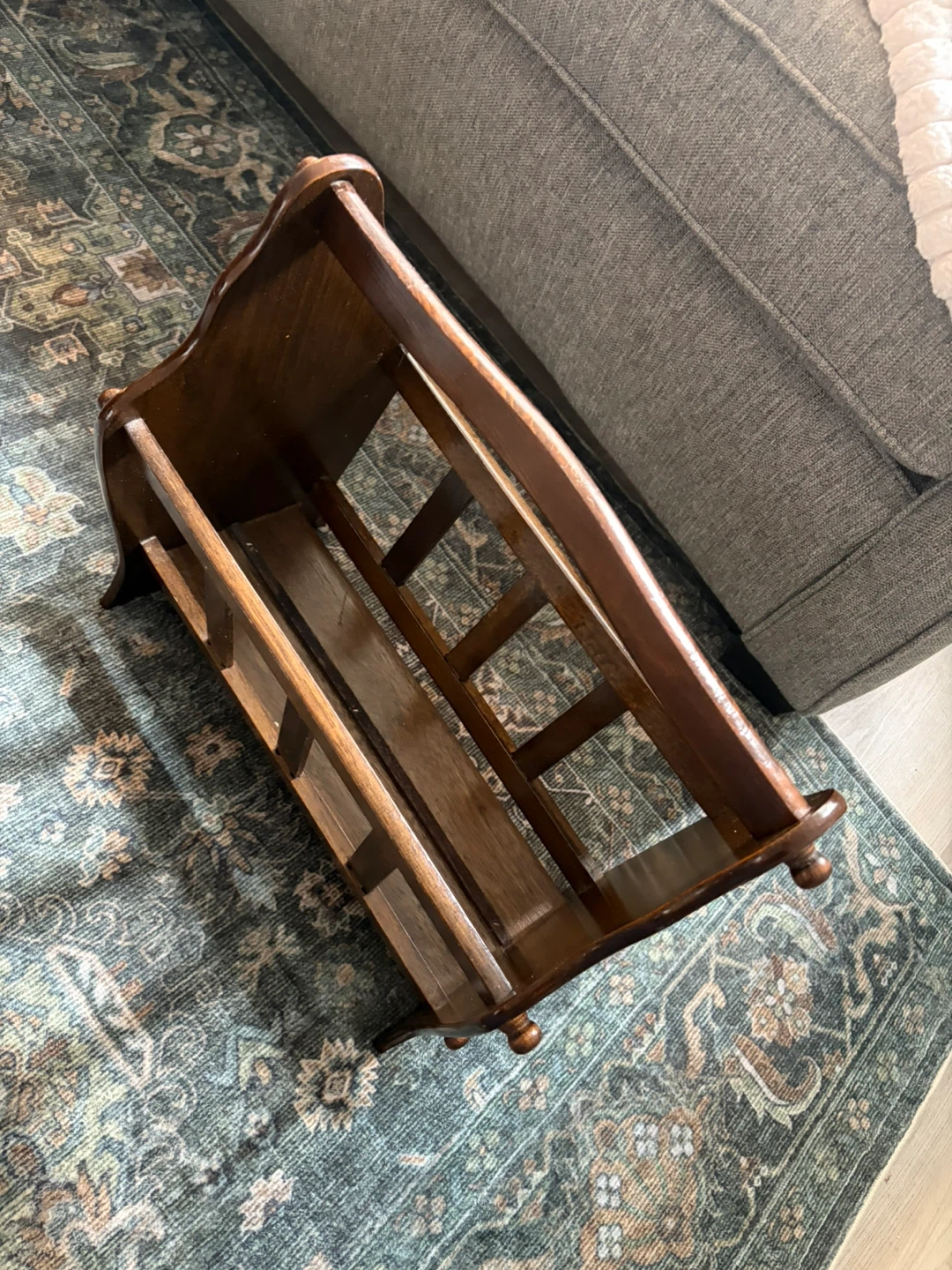 Vintage Wooden Magazine Rack - photo 3