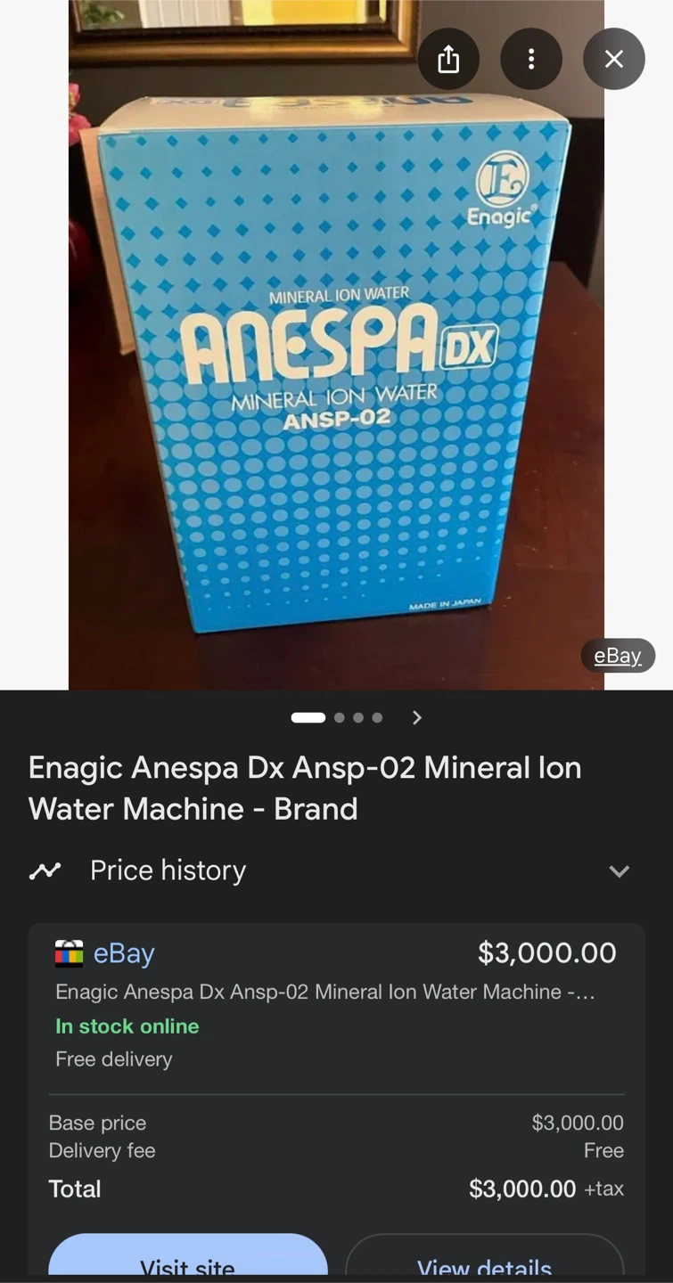 Enagic Anespa DX Mineral Ion Water System