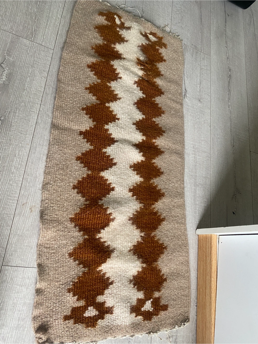 Handwoven Geometric Pattern Runner Rug - photo 2