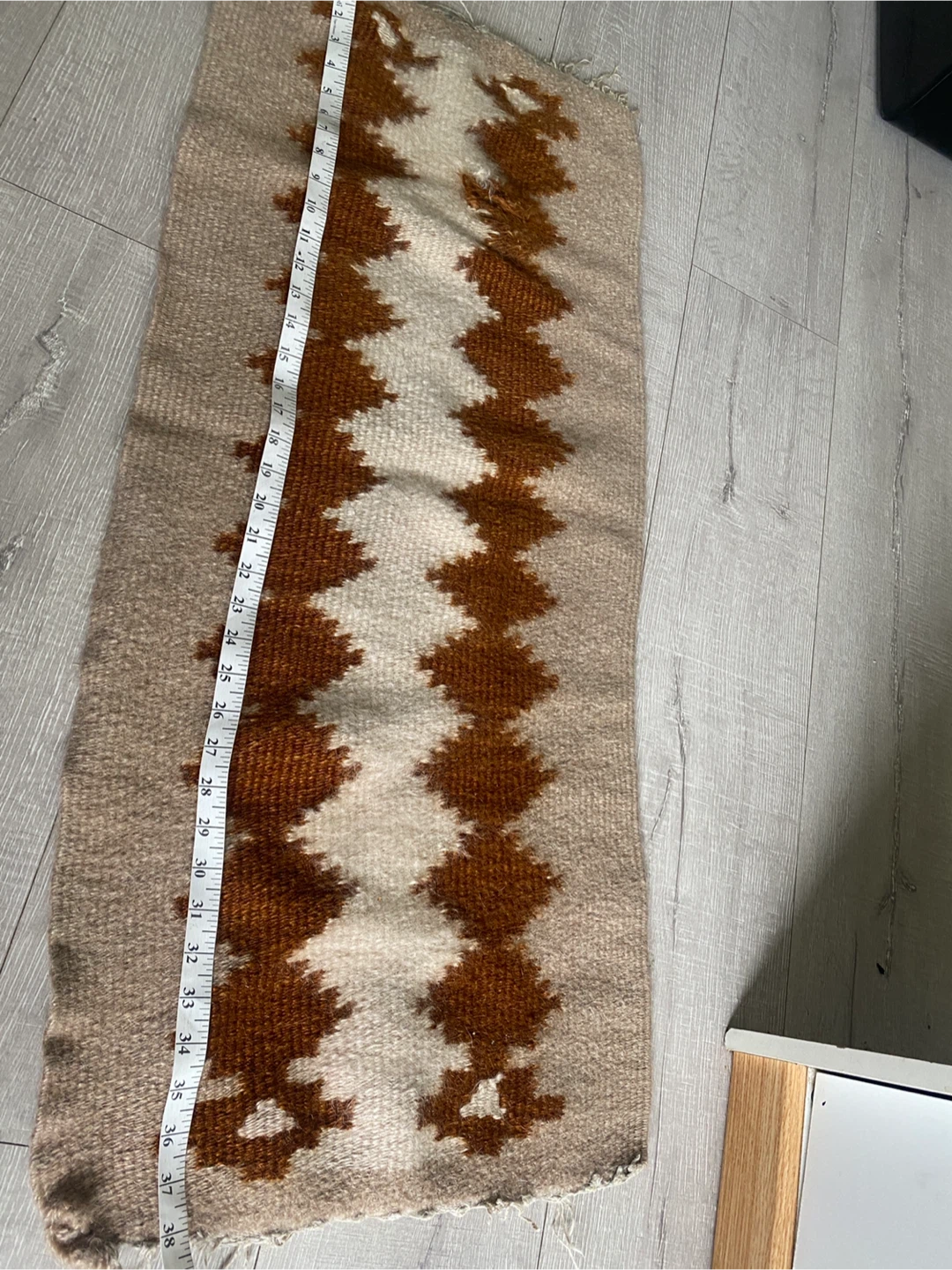 Handwoven Geometric Pattern Runner Rug - photo 3