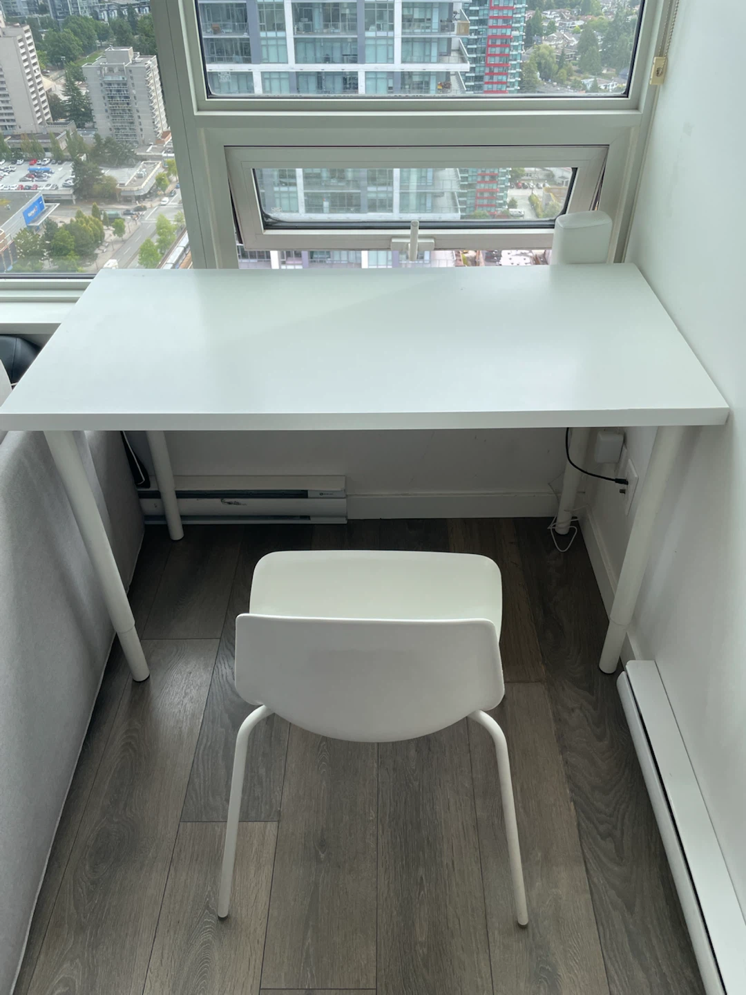 IKEA White Table and Chair