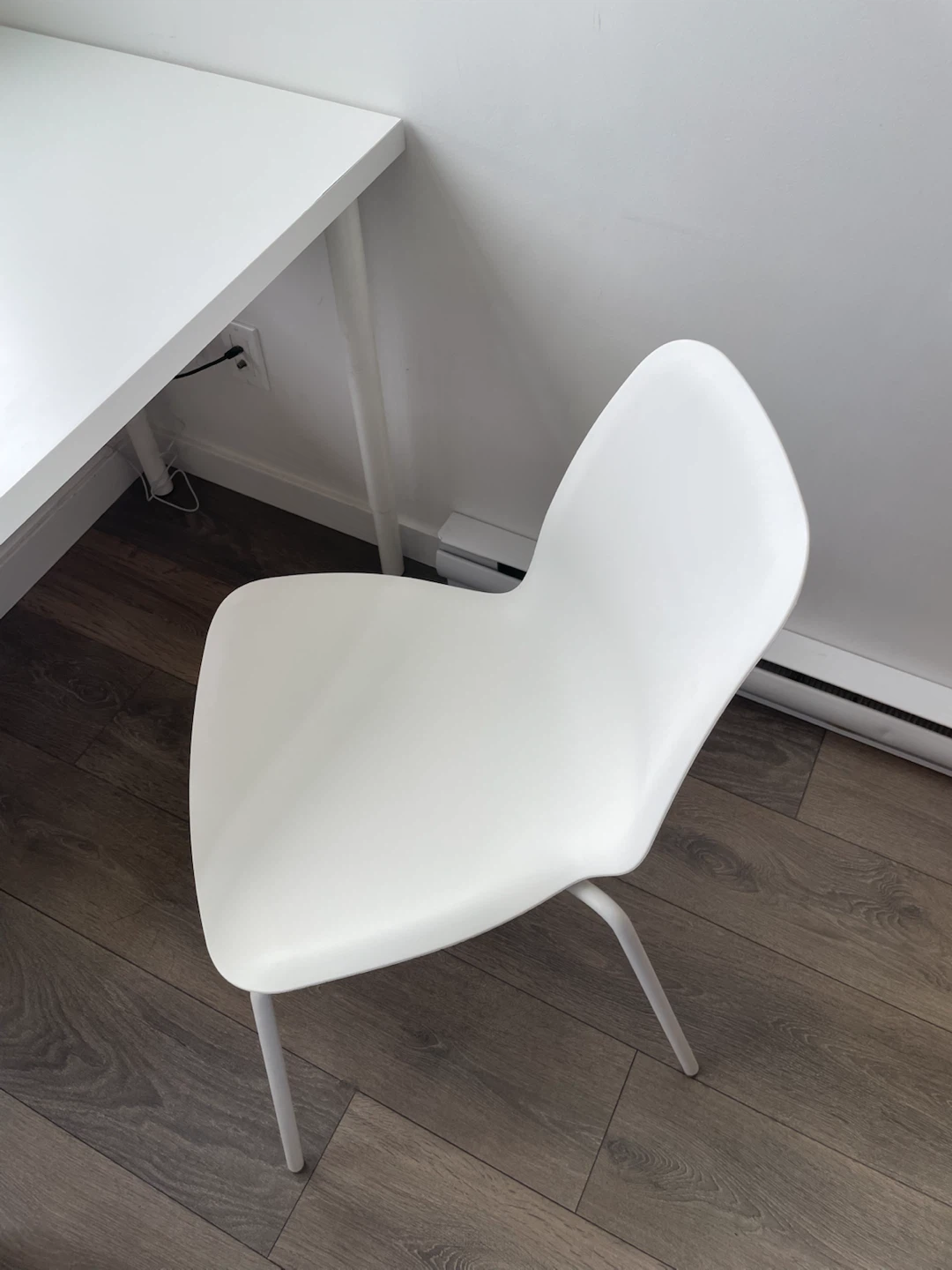 IKEA White Table and Chair - photo 2