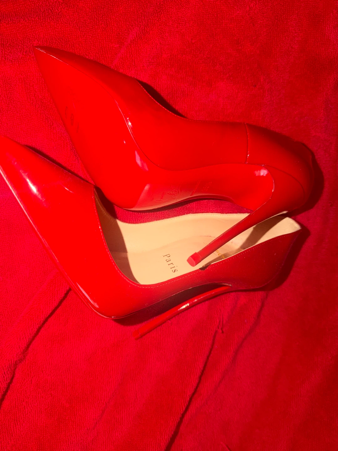 Red Patent Leather Christian Louboutin Heels - photo 3
