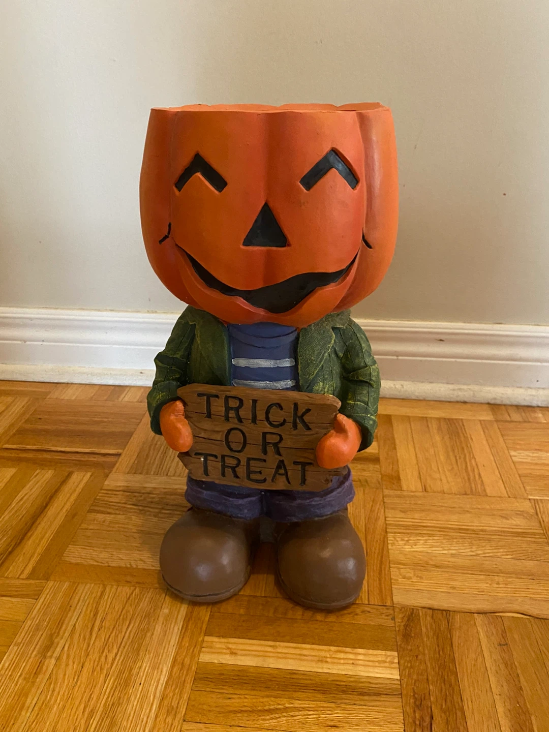 Halloween resin standing candy bowls, trick o treat greeters - photo 3