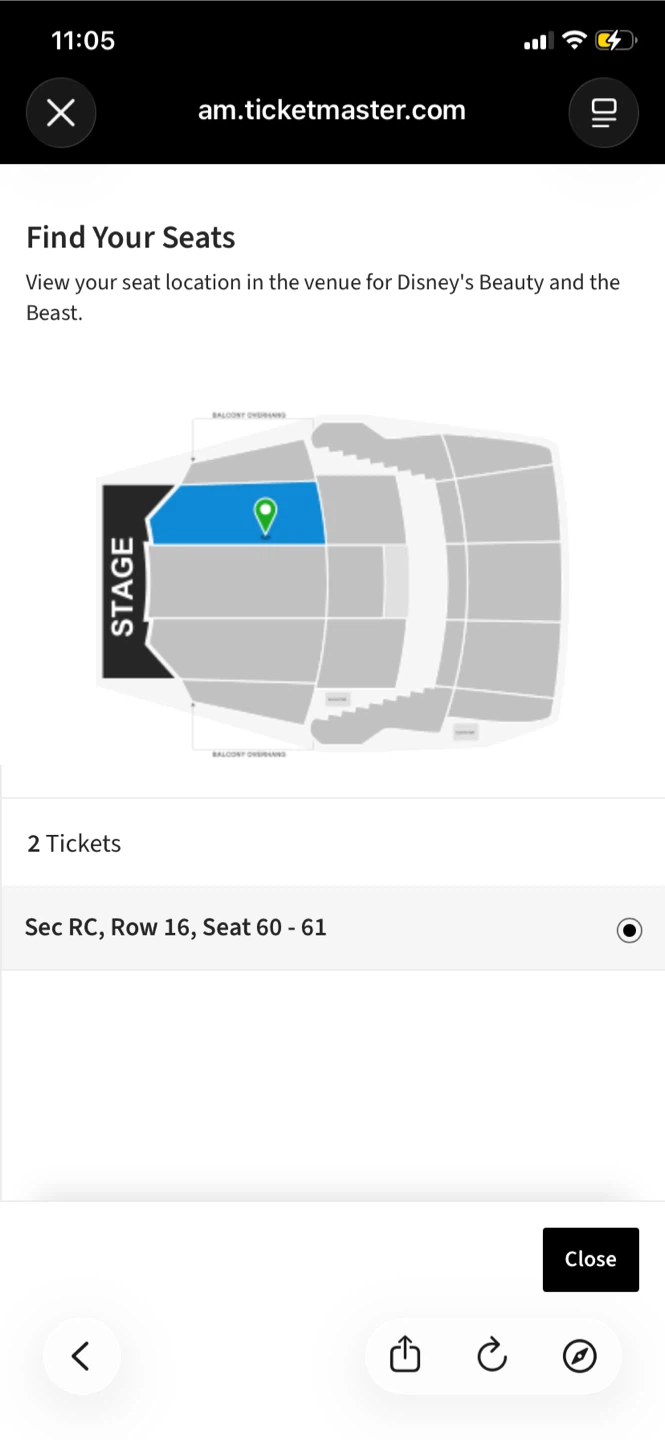 2 Tickets to Beauty and the Beast Musical - photo 2