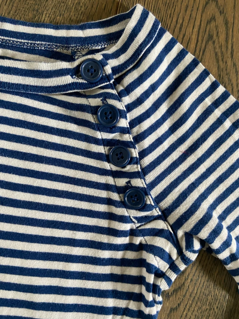 EUC: Vintage Y2K Jacob Nautical Striped Long Sleeve Knit Top XS - photo 4