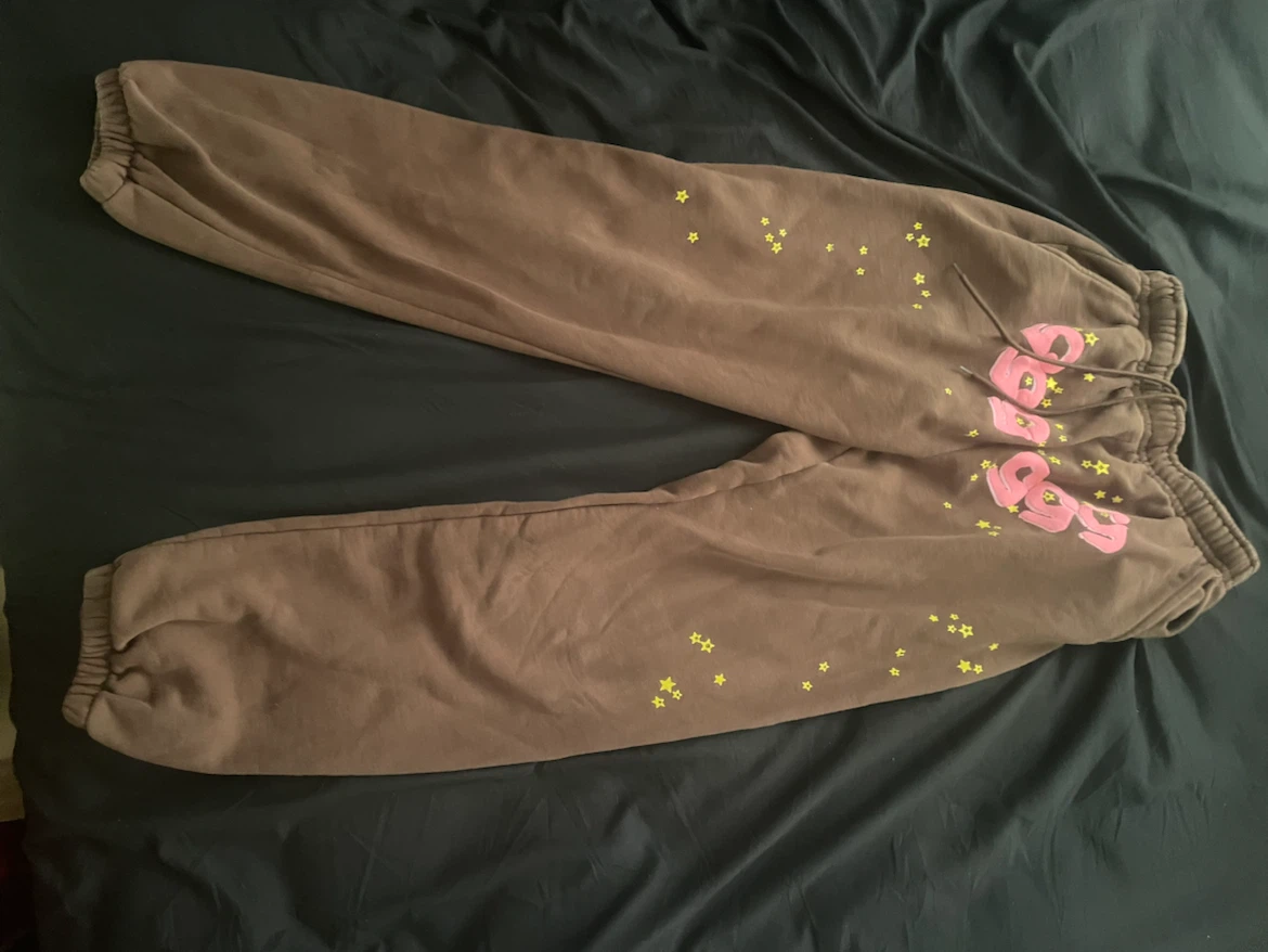 SEPD Brown Sweatpants with Pink 666 Graphic