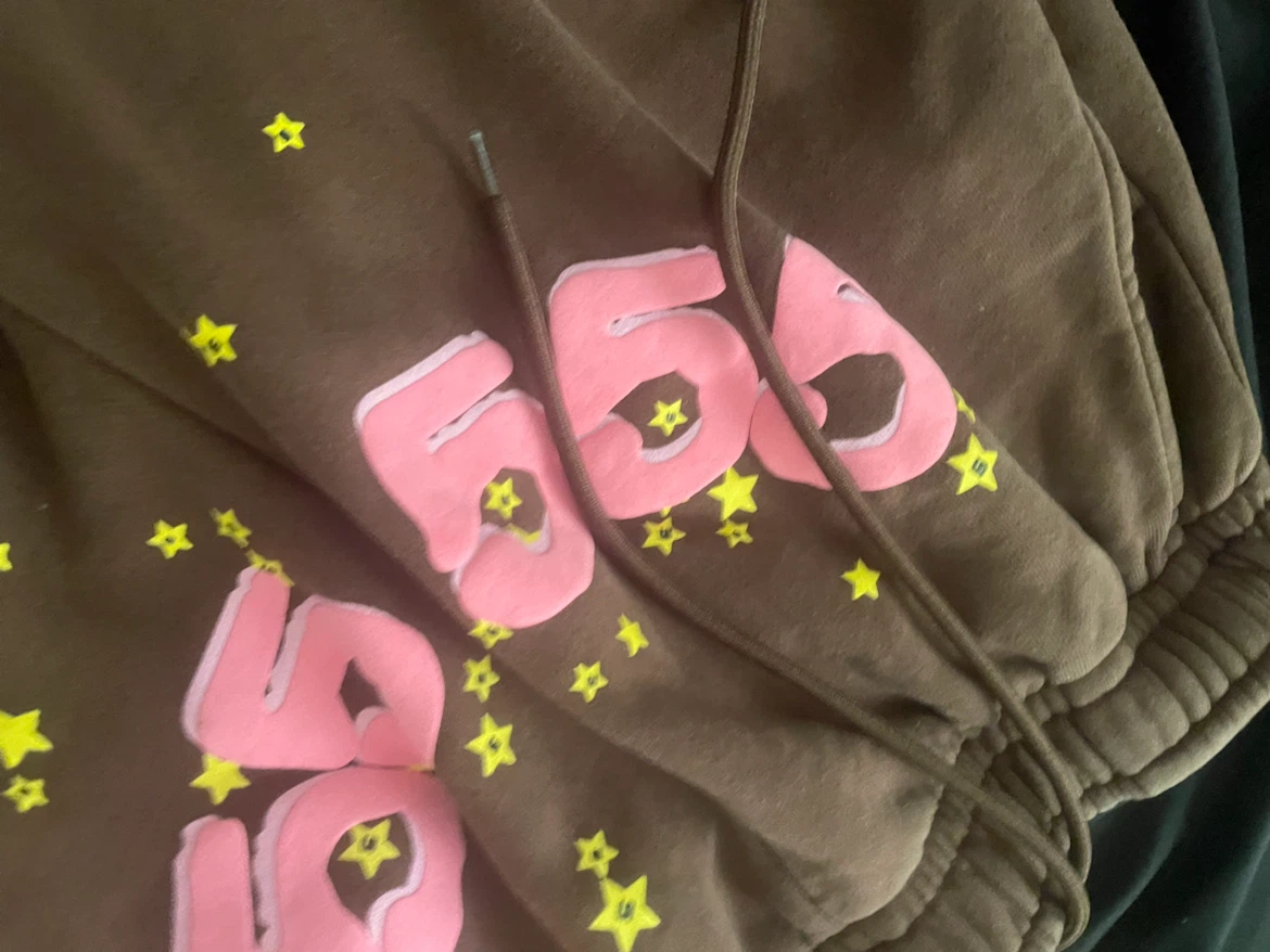 SEPD Brown Sweatpants with Pink 666 Graphic - photo 2
