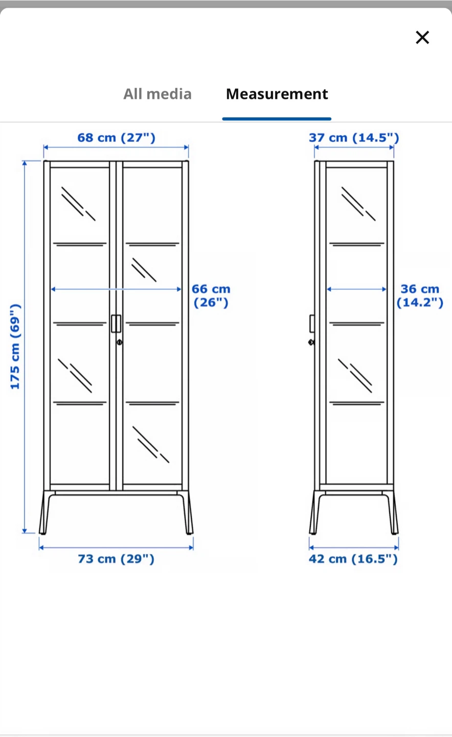Ikea V"I"NTAGE Glass Door Cabinet - photo 2