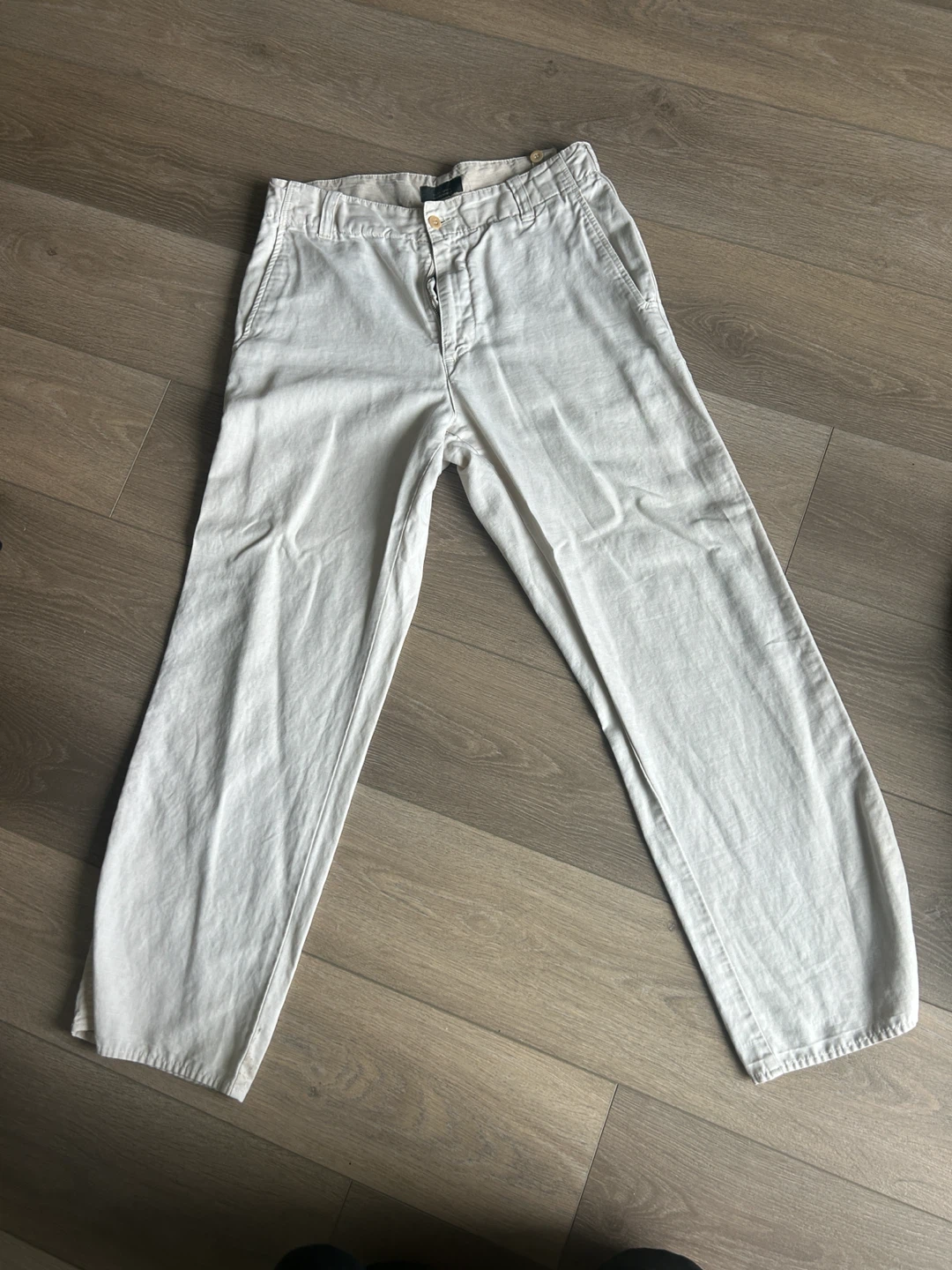 Zara Sport Beige Linen Blend Pants