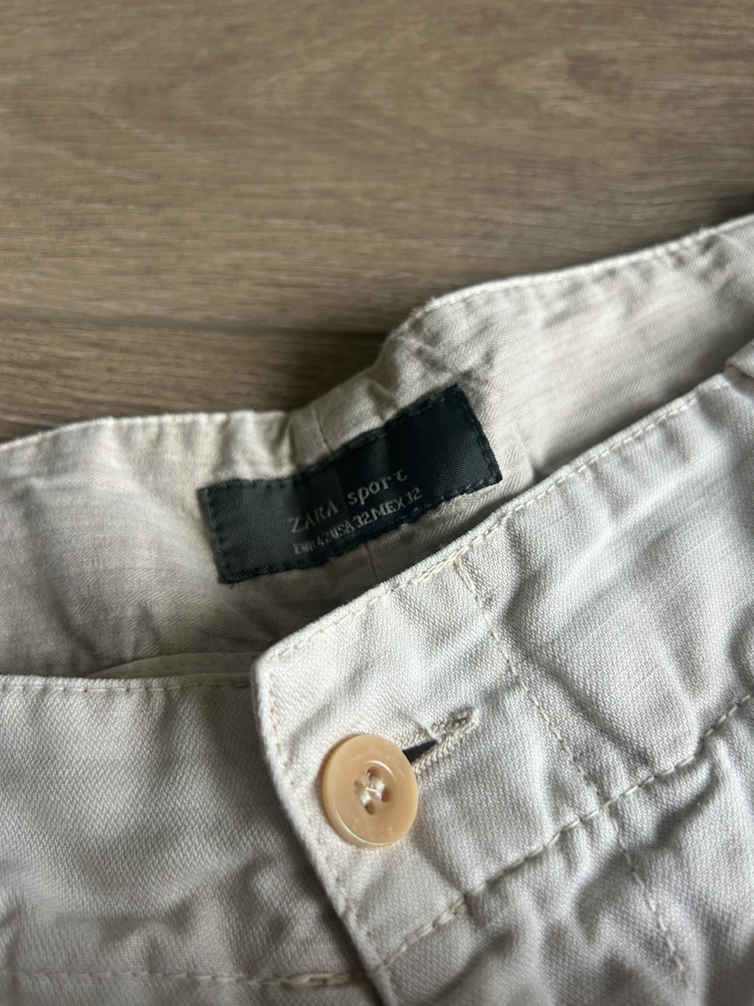 Zara Sport Beige Linen Blend Pants - photo 2