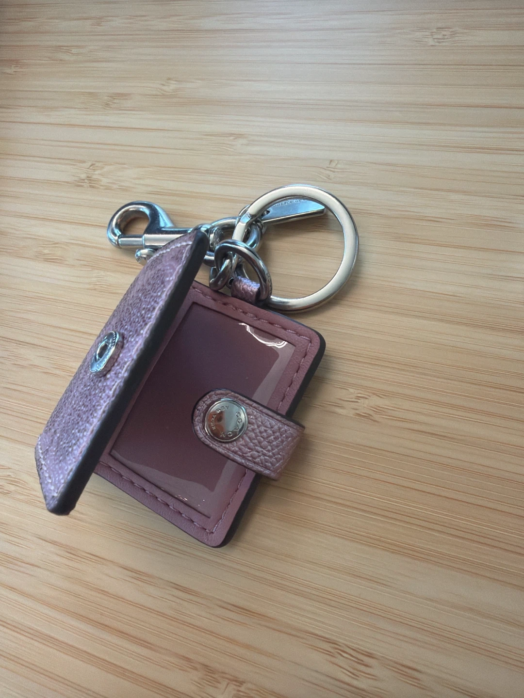 Coach Metallic Pink Mini Photo Keychain - photo 2