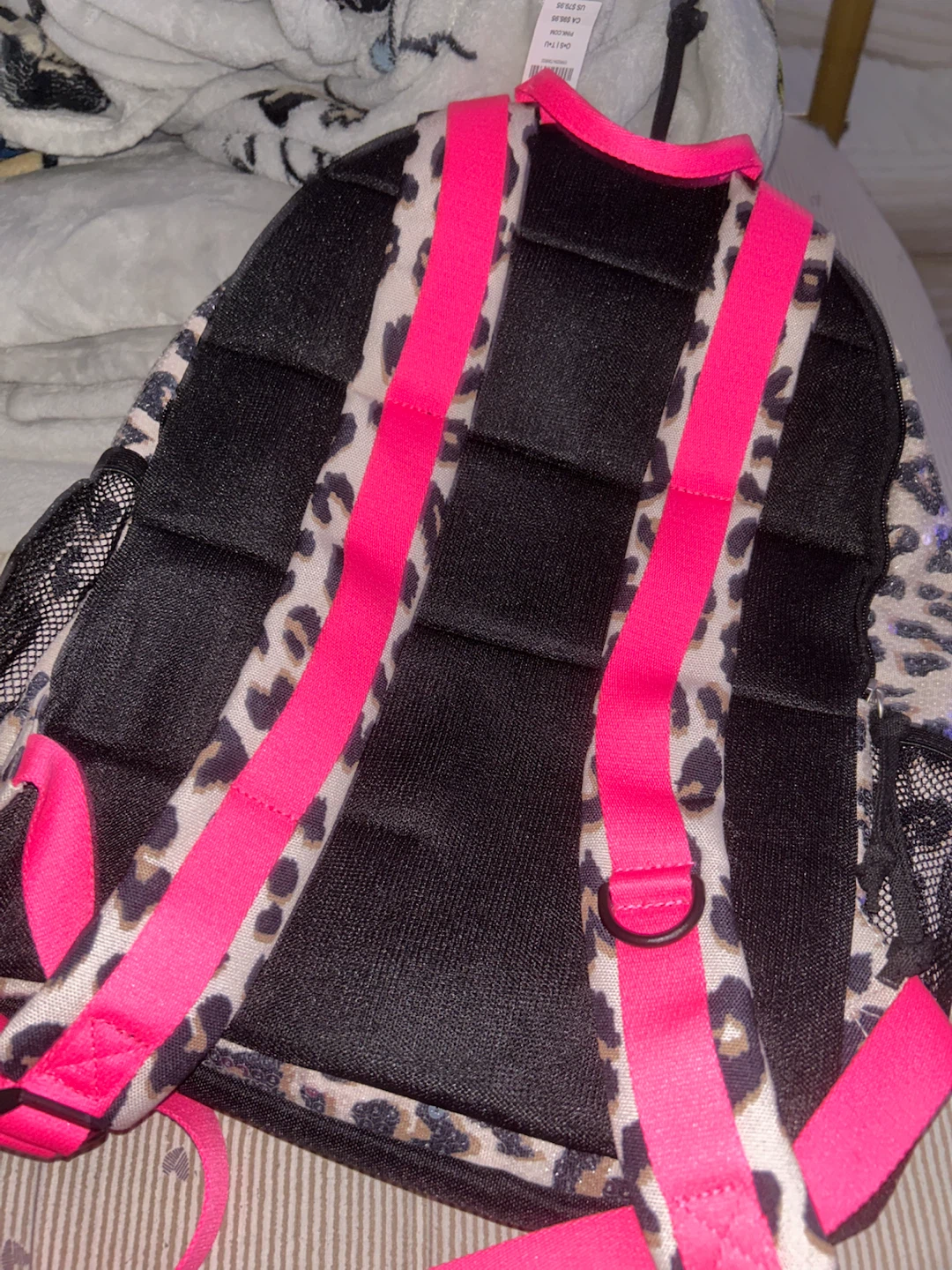 PINK Leopard Sequin Backpack - photo 2
