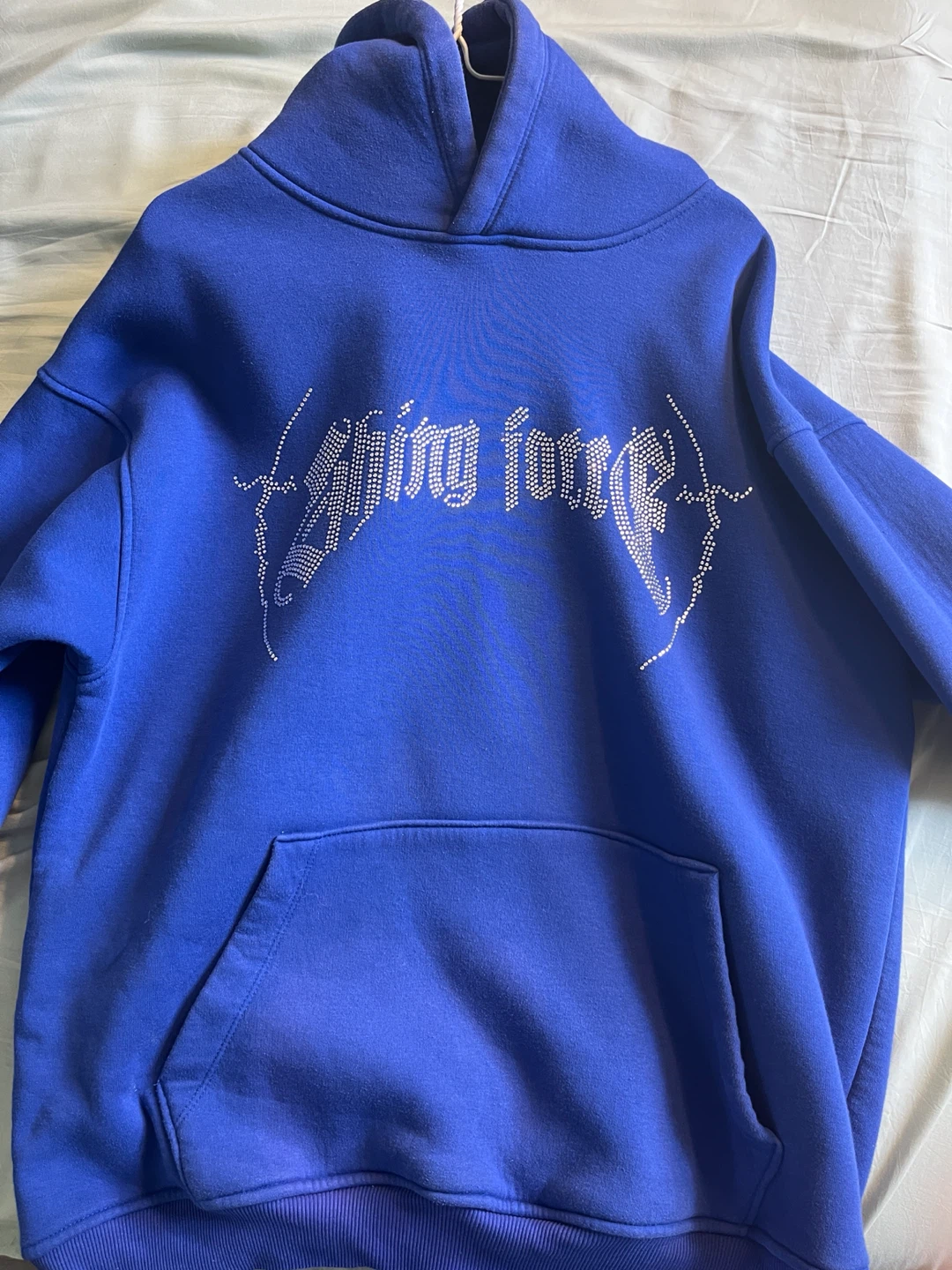 Blue Rhinestone Hoodie