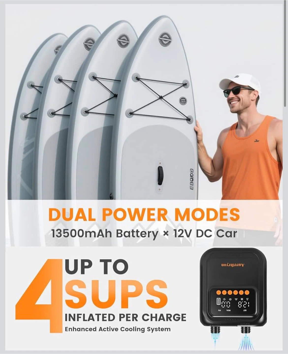 Aurethryon Dual Power Electric Paddle Board Pump - photo 3