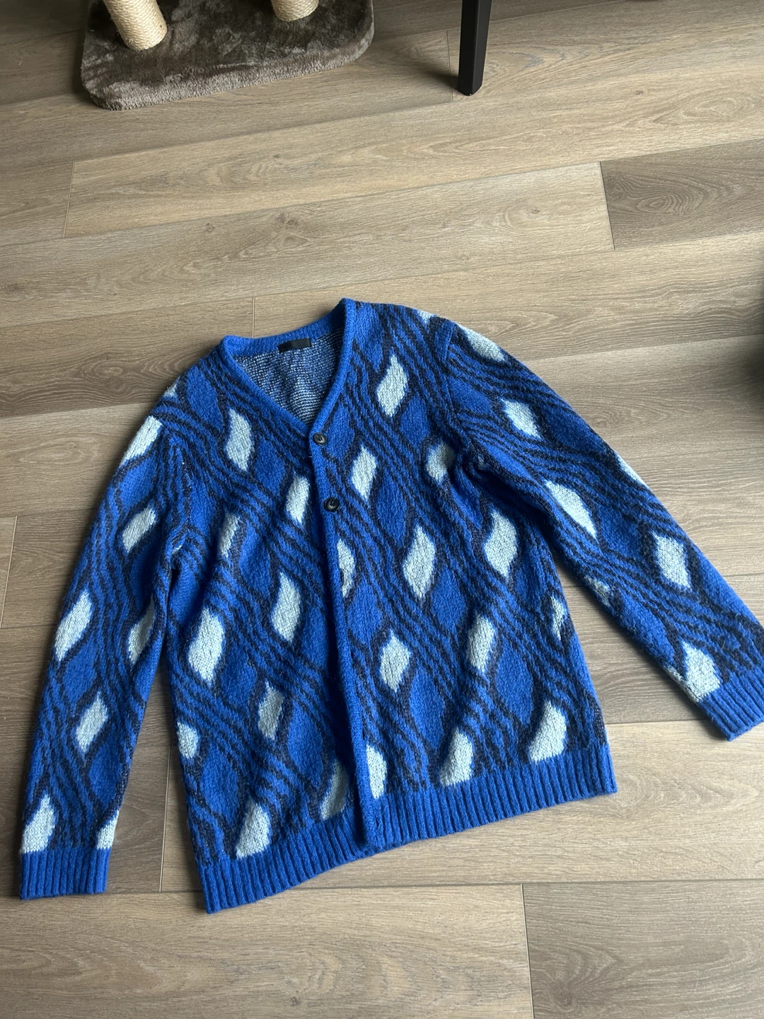 ASOS Blue Argyle Cardigan