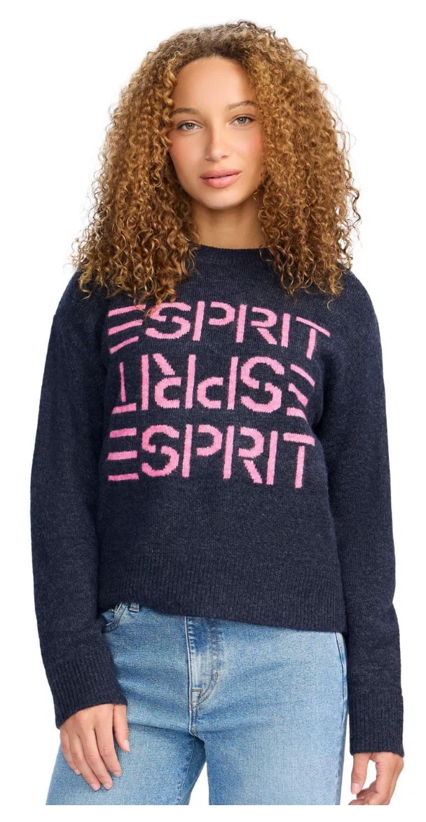 ESPRIT Women’s Crewneck Logo Sweater, Retro 80s NWT - photo 2