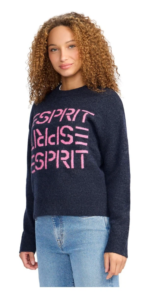 ESPRIT Women’s Crewneck Logo Sweater, Retro 80s NWT - photo 3