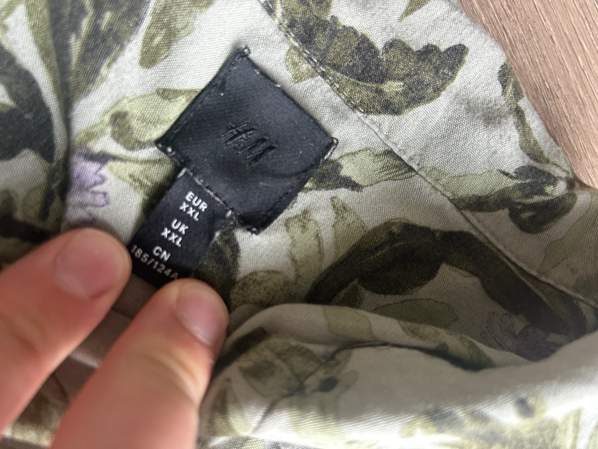 H&M Short Sleeve Tropical Print Shirt XXL - photo 3
