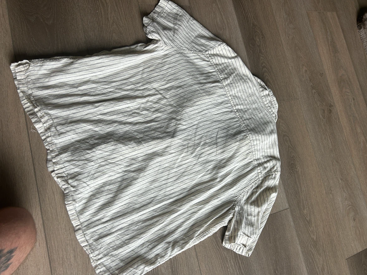 Primark Linen Mix Striped Short Sleeve Shirt XL - photo 3