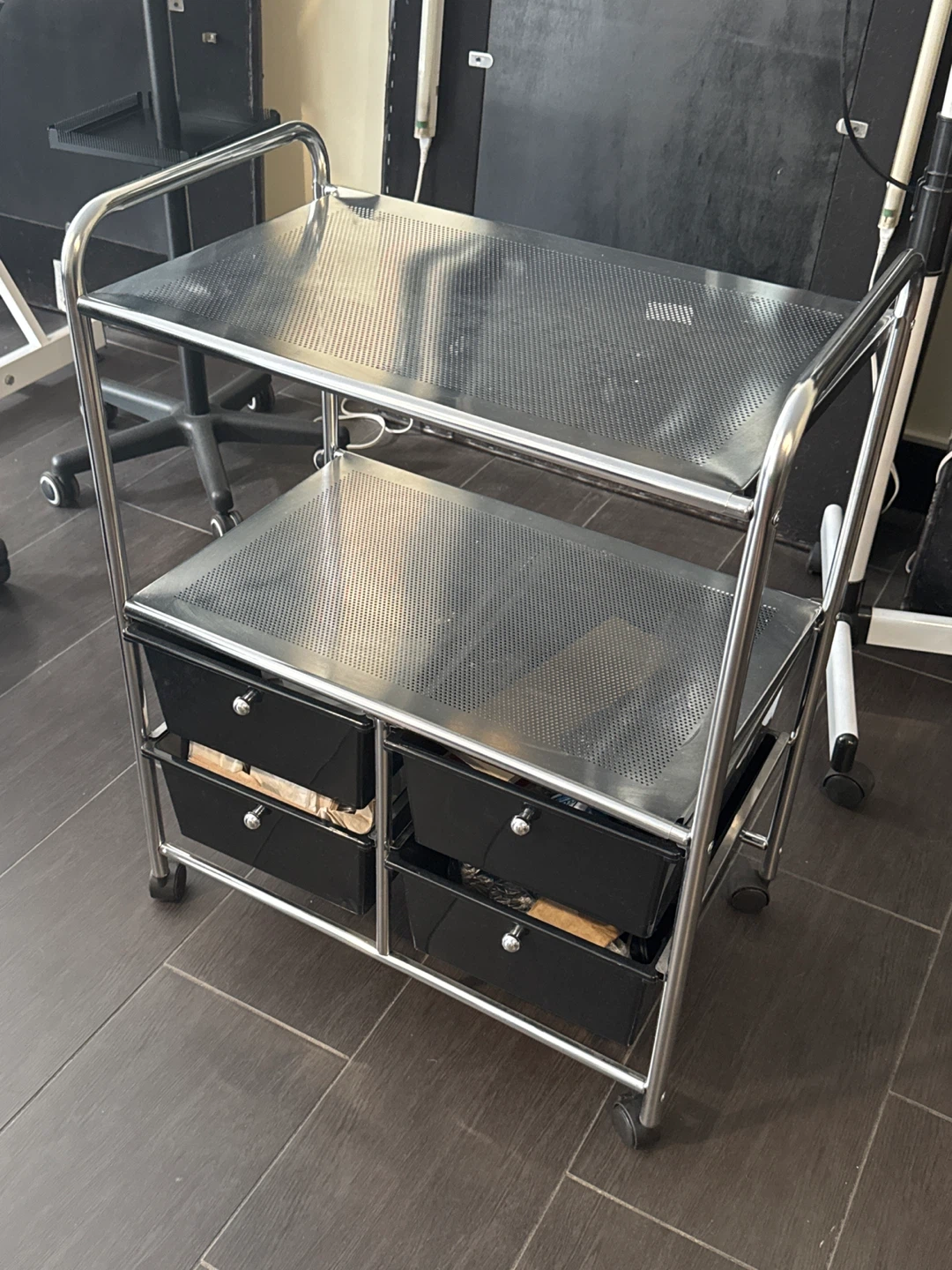 Rolling Utility Cart with Drawers