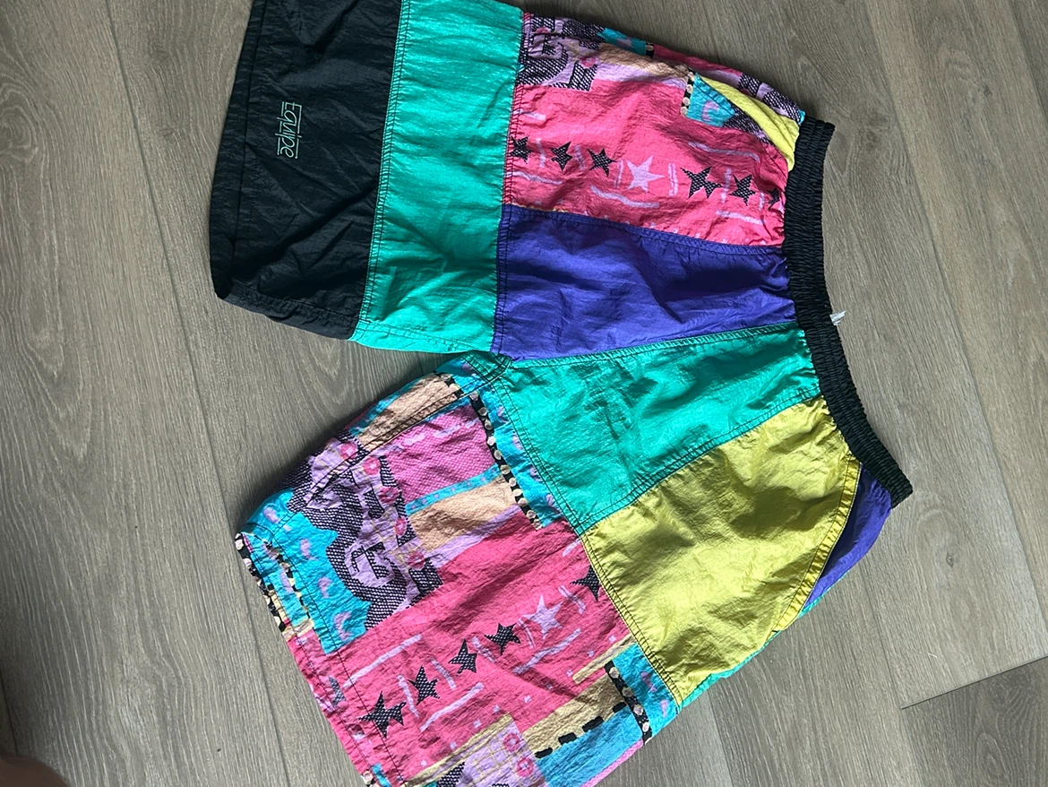 Equipe Retro Colorblock Nylon Shorts Size L