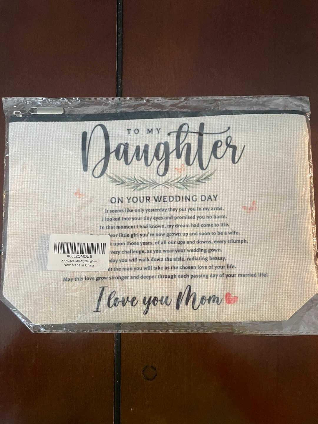 NEW! To My Daughter Wedding Day Canvas Makeup Pouch - photo 2