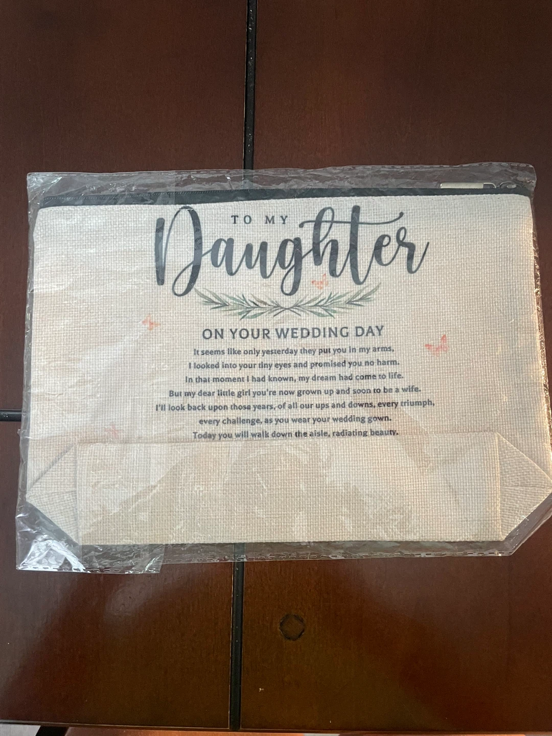 NEW! To My Daughter Wedding Day Canvas Makeup Pouch - photo 3