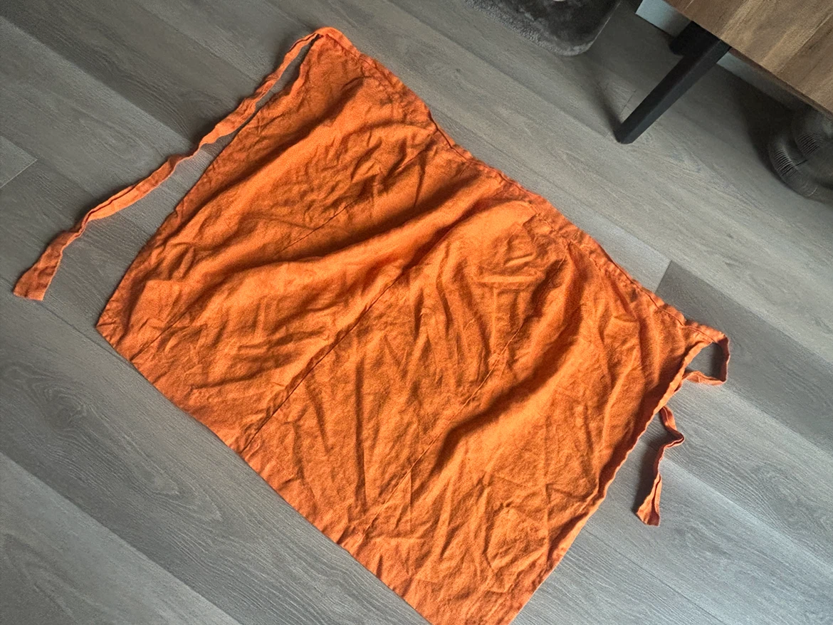 Reformation Orange Linen Skirt Size S