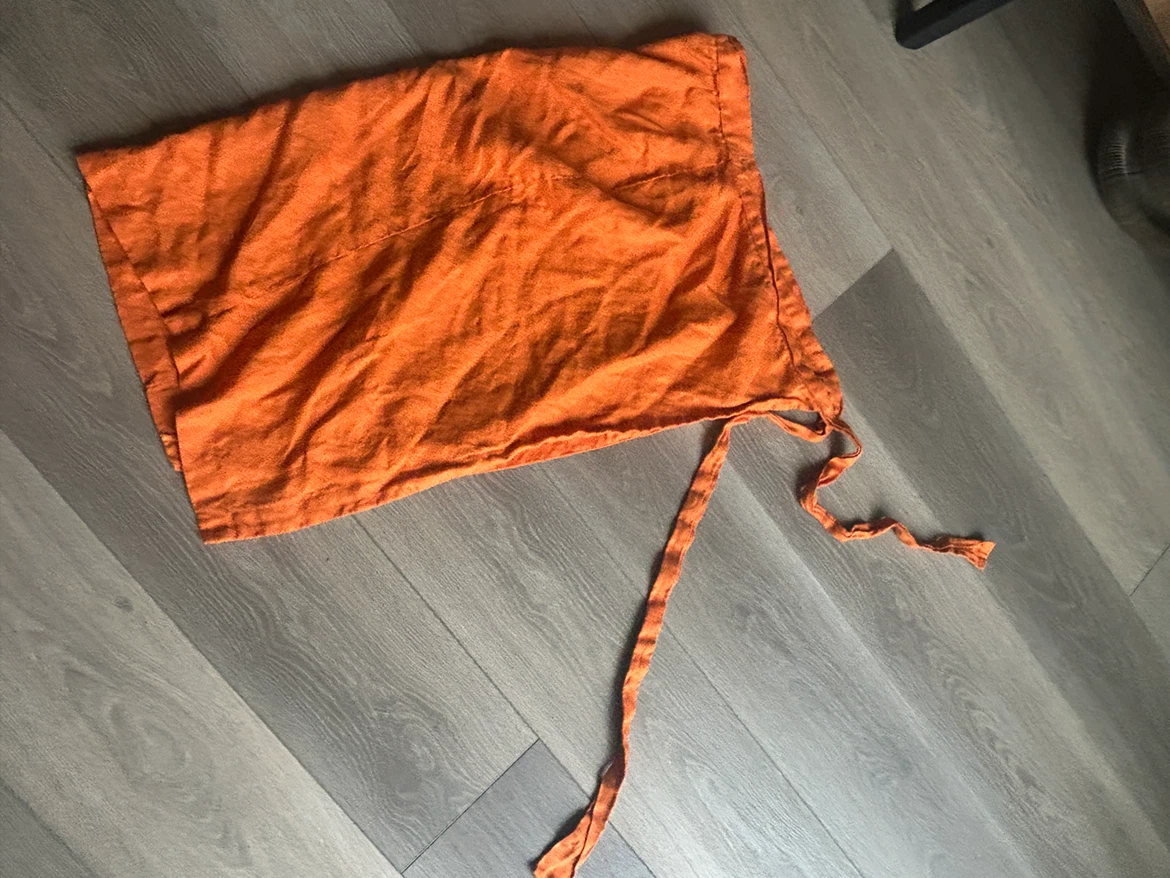 Reformation Orange Linen Skirt Size S - photo 5