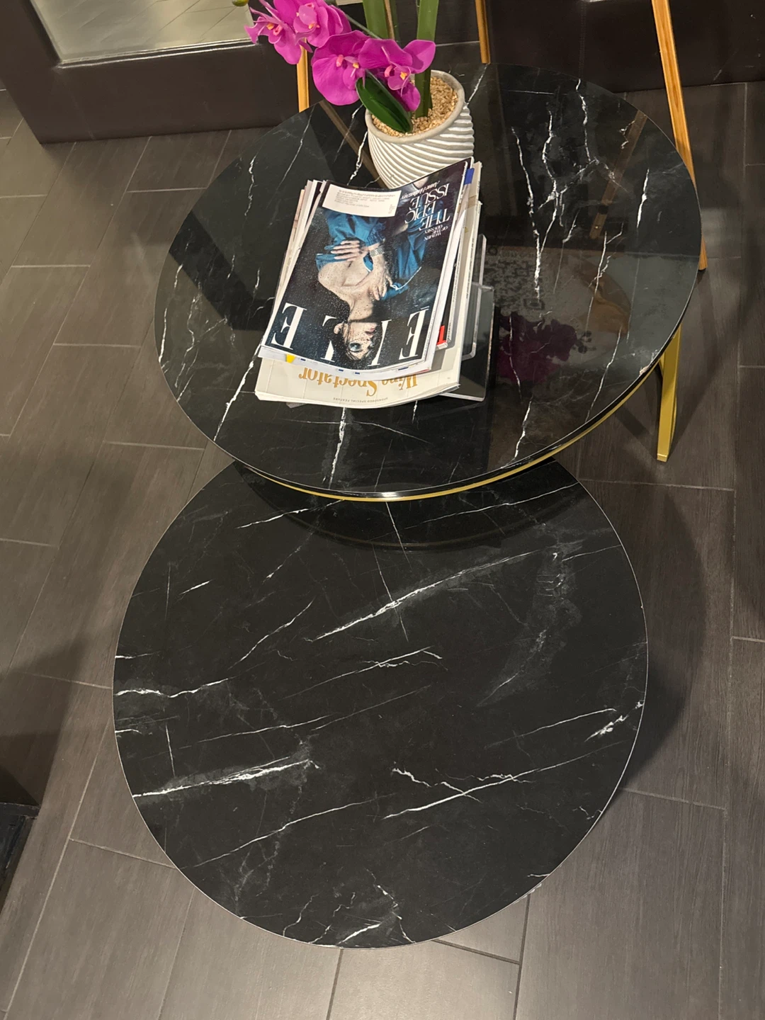 Nesting Coffee Table Set - Faux Marble Top - photo 2