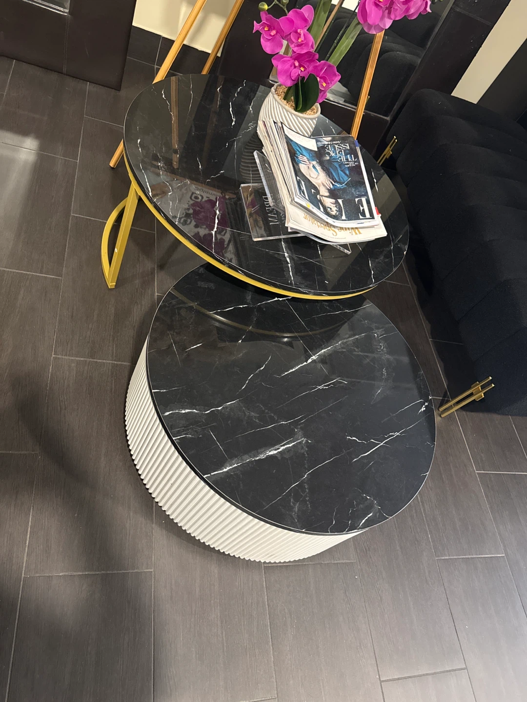 Nesting Coffee Table Set - Faux Marble Top - photo 3
