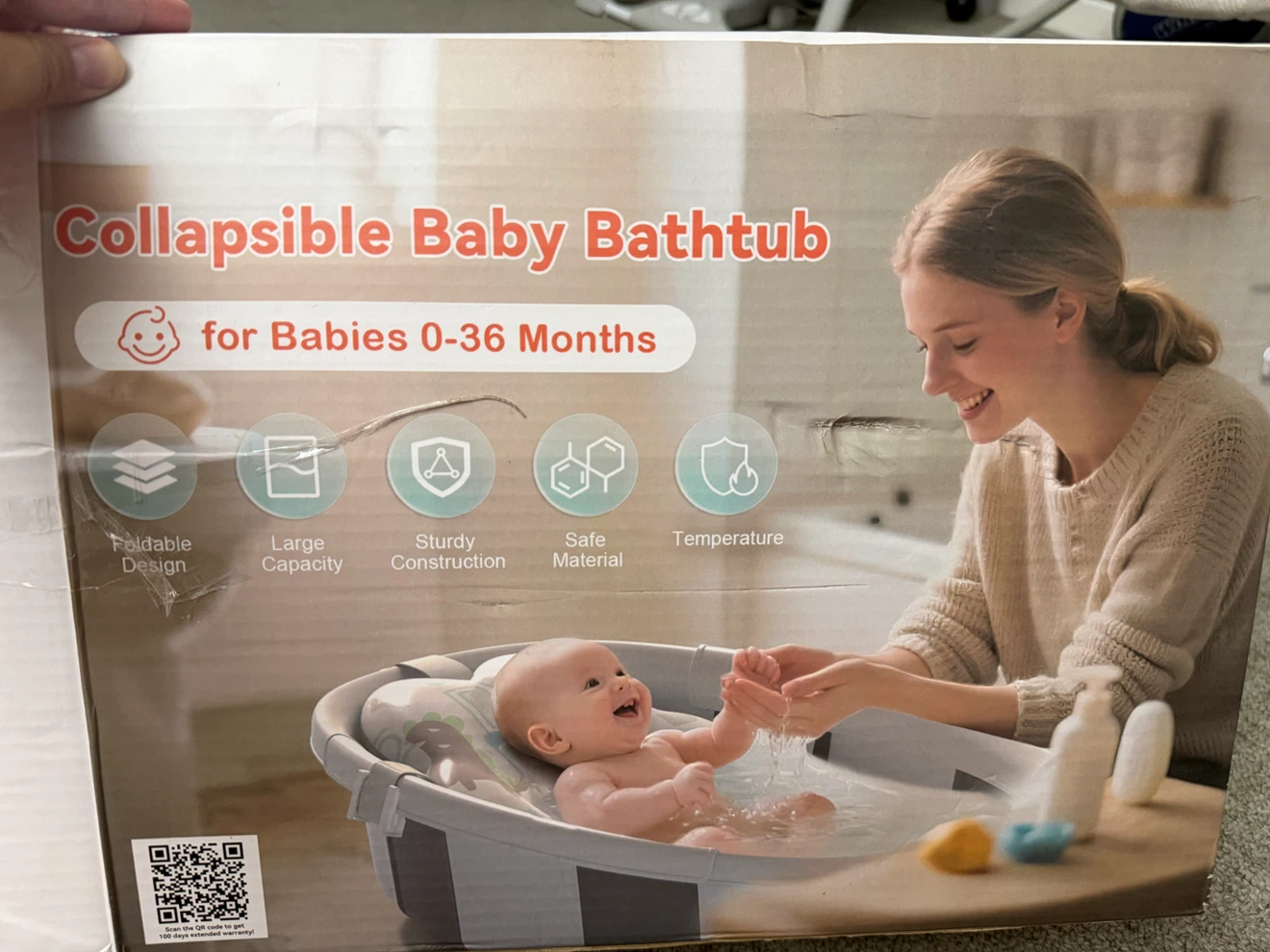TOSGN Collapsible Baby Bathtub