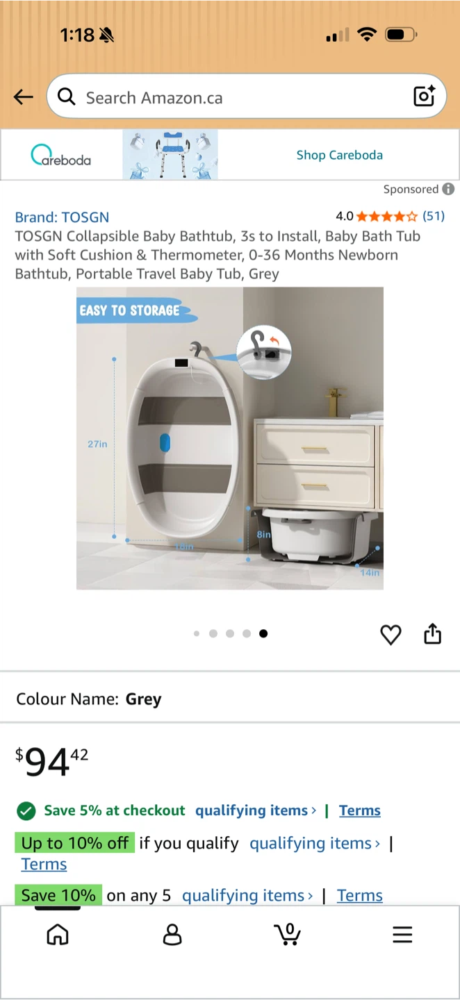 TOSGN Collapsible Baby Bathtub - photo 2