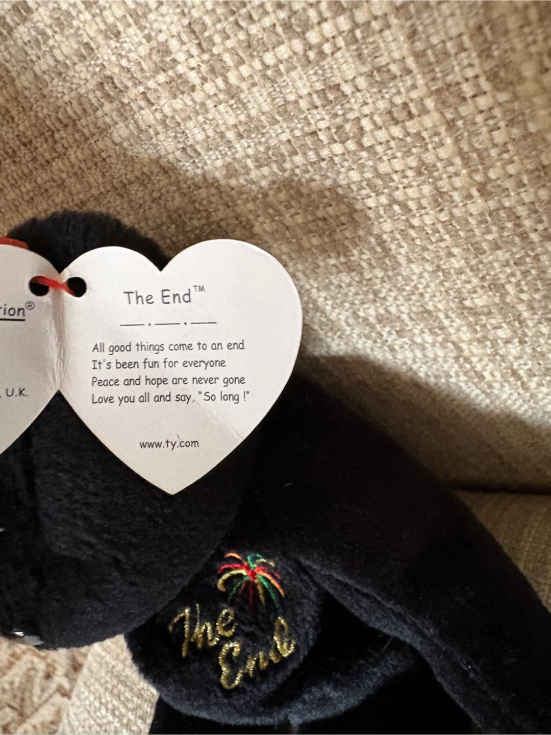 Ty Beanie Baby 1999 The End - photo 2